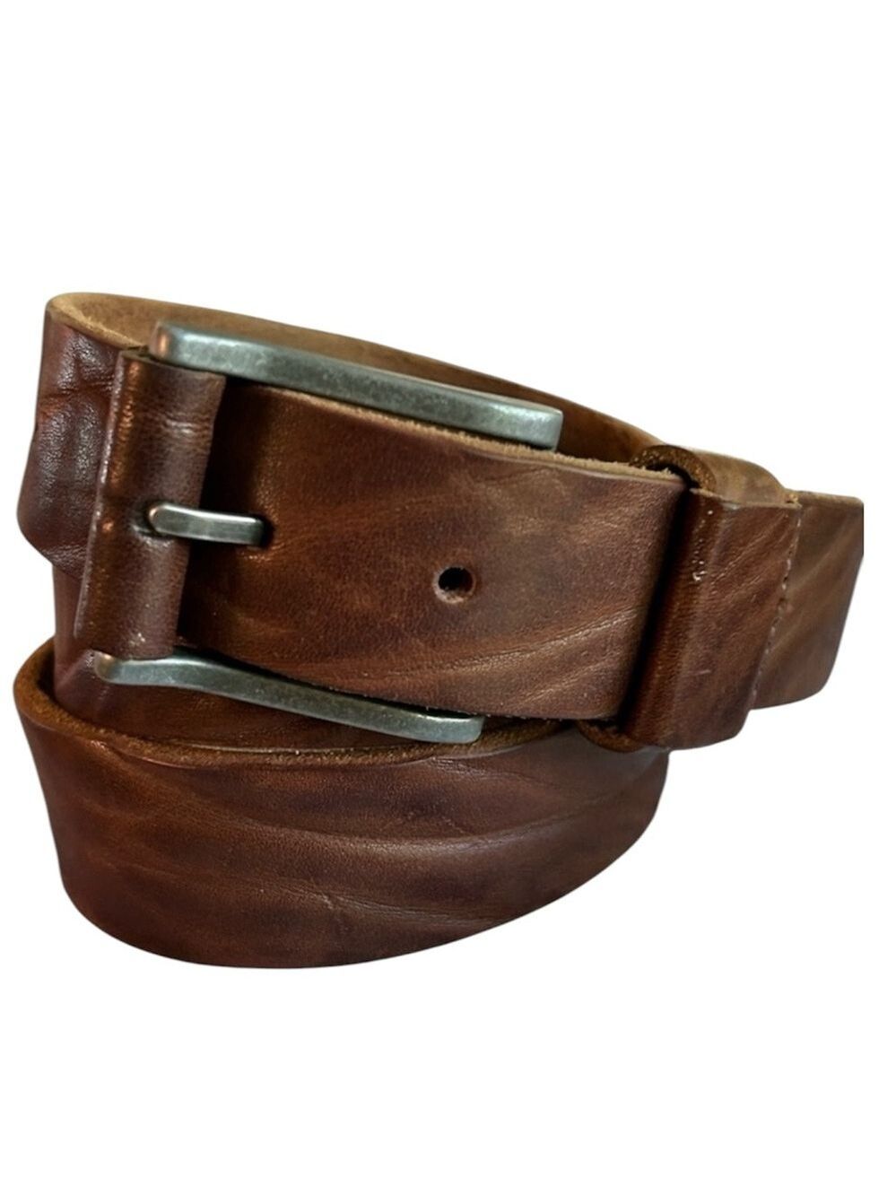 Johnston & Murphy Brown Casual Textured Leather Belt 36